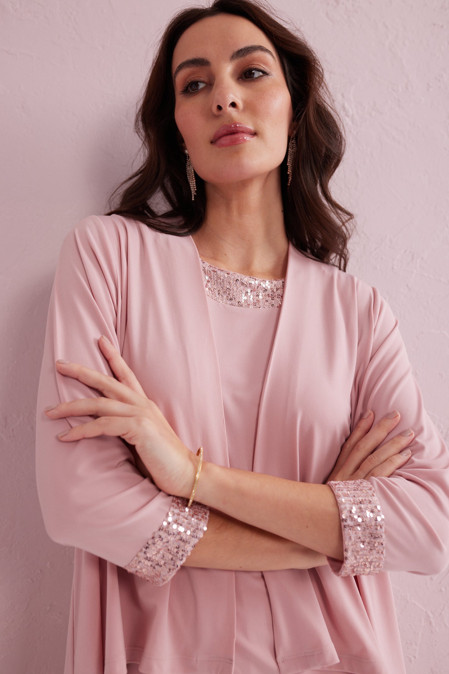 ALEXA Blush Pink 3 Piece Co-ord Trouser Set. Exclusive to Samantha Jane Boutique