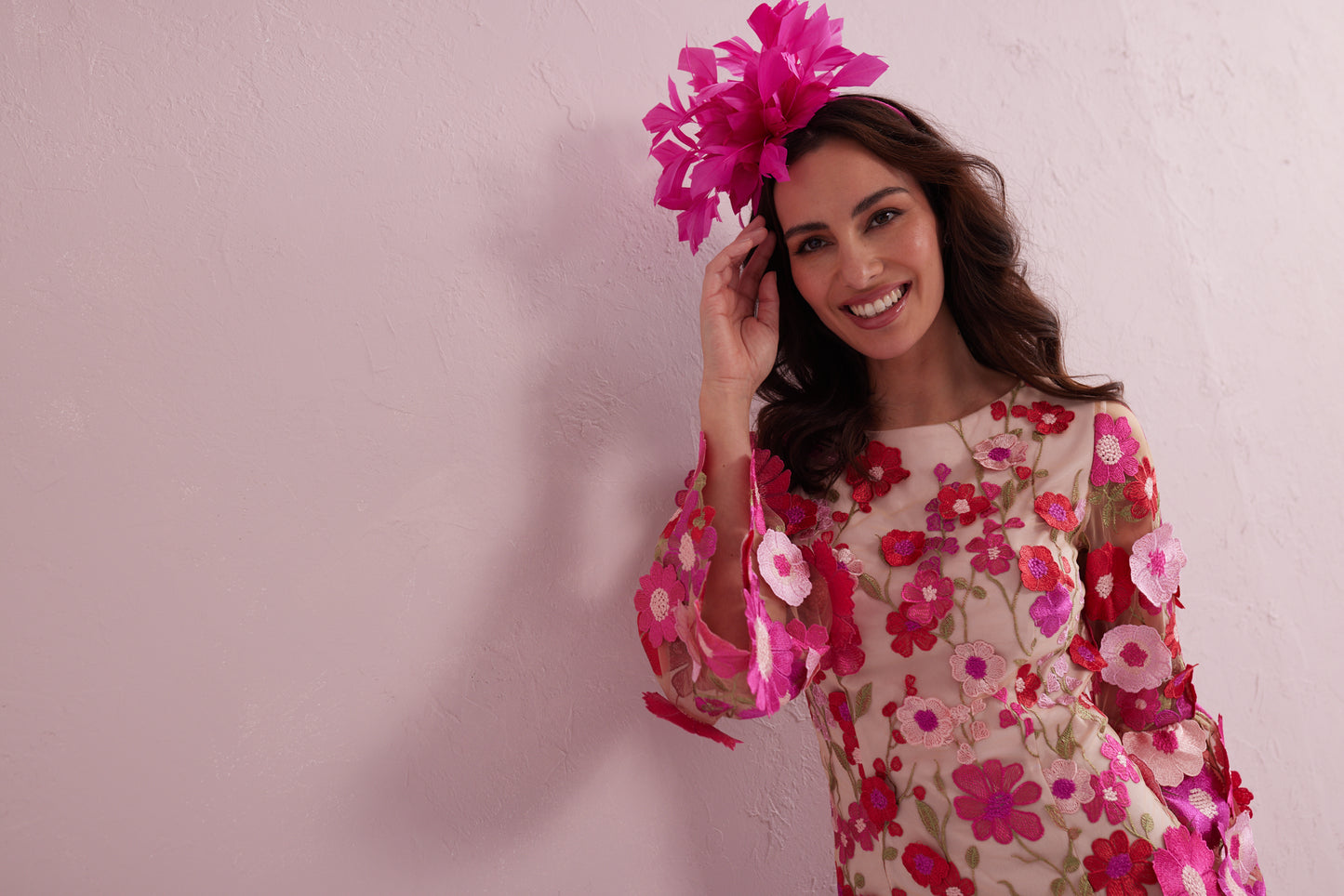 ATLEE Hot Pink Fascinator from Samantha Jane Boutique