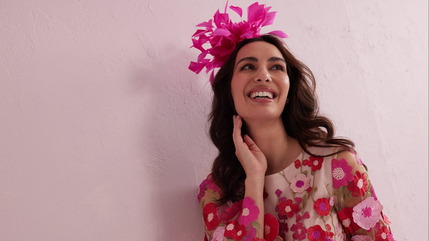 ATLEE Hot Pink Fascinator from Samantha Jane Boutique