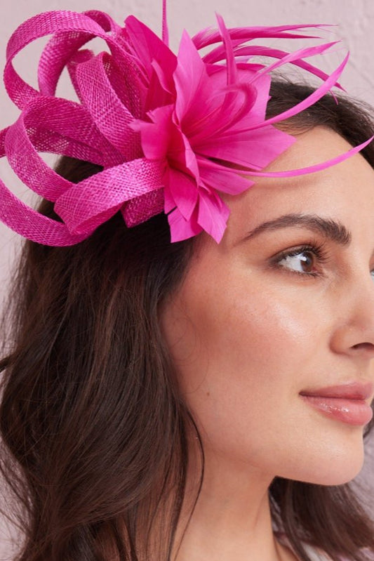 CORDELIA Hot Pink Fascinator from Samantha Jane Boutique