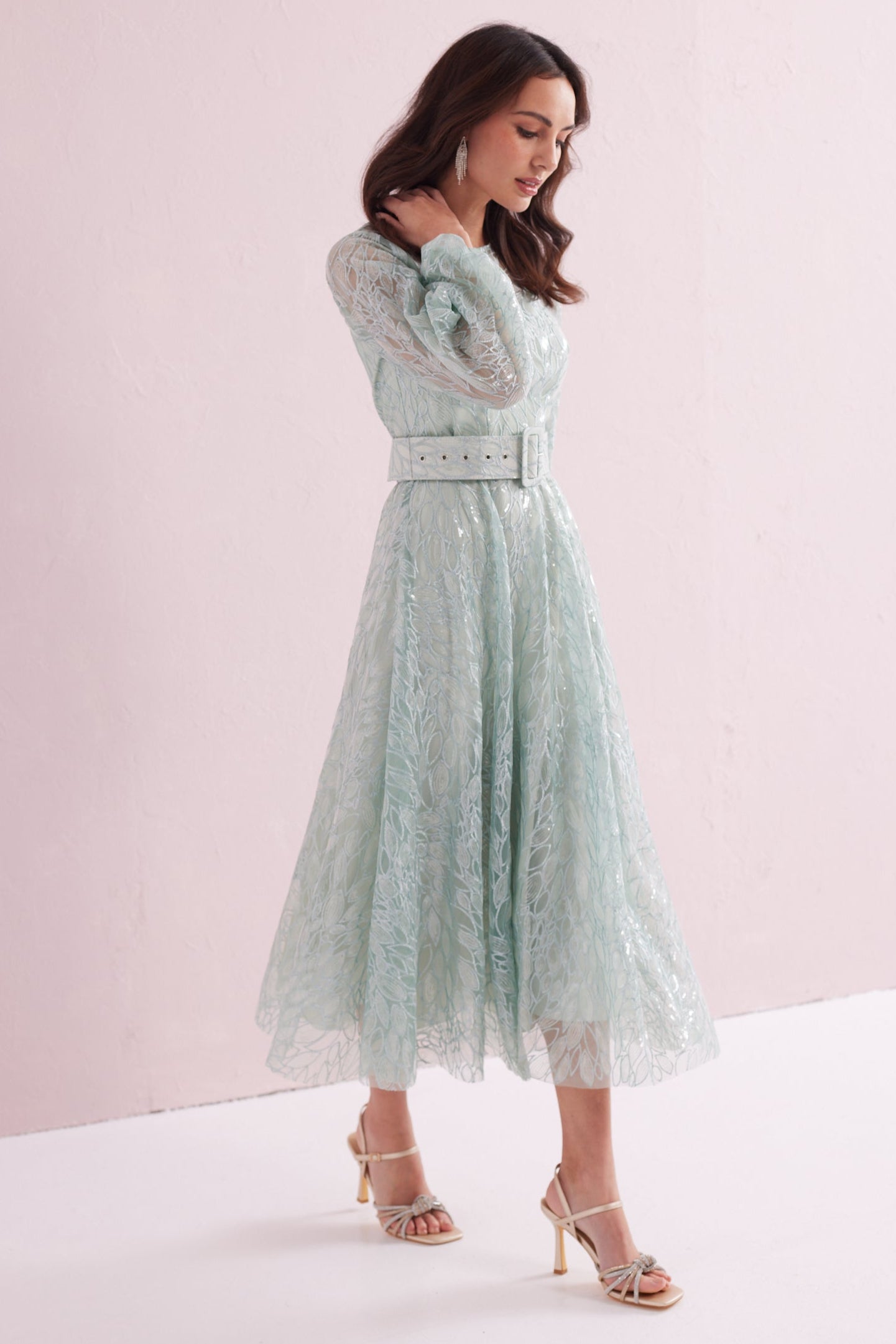 GRACE Mint Sequin and Embroidered Prom Dress. Exclusively from Samantha Jane Boutique.