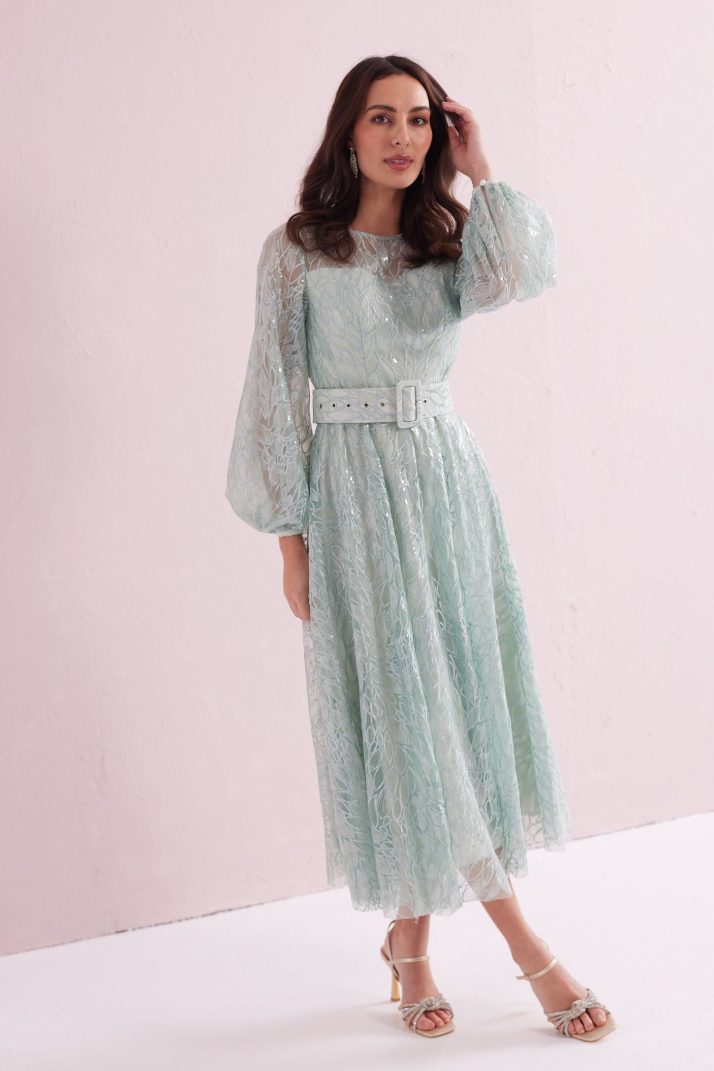 GRACE Mint Sequin and Embroidered Prom Dress. Exclusively from Samantha Jane Boutique.