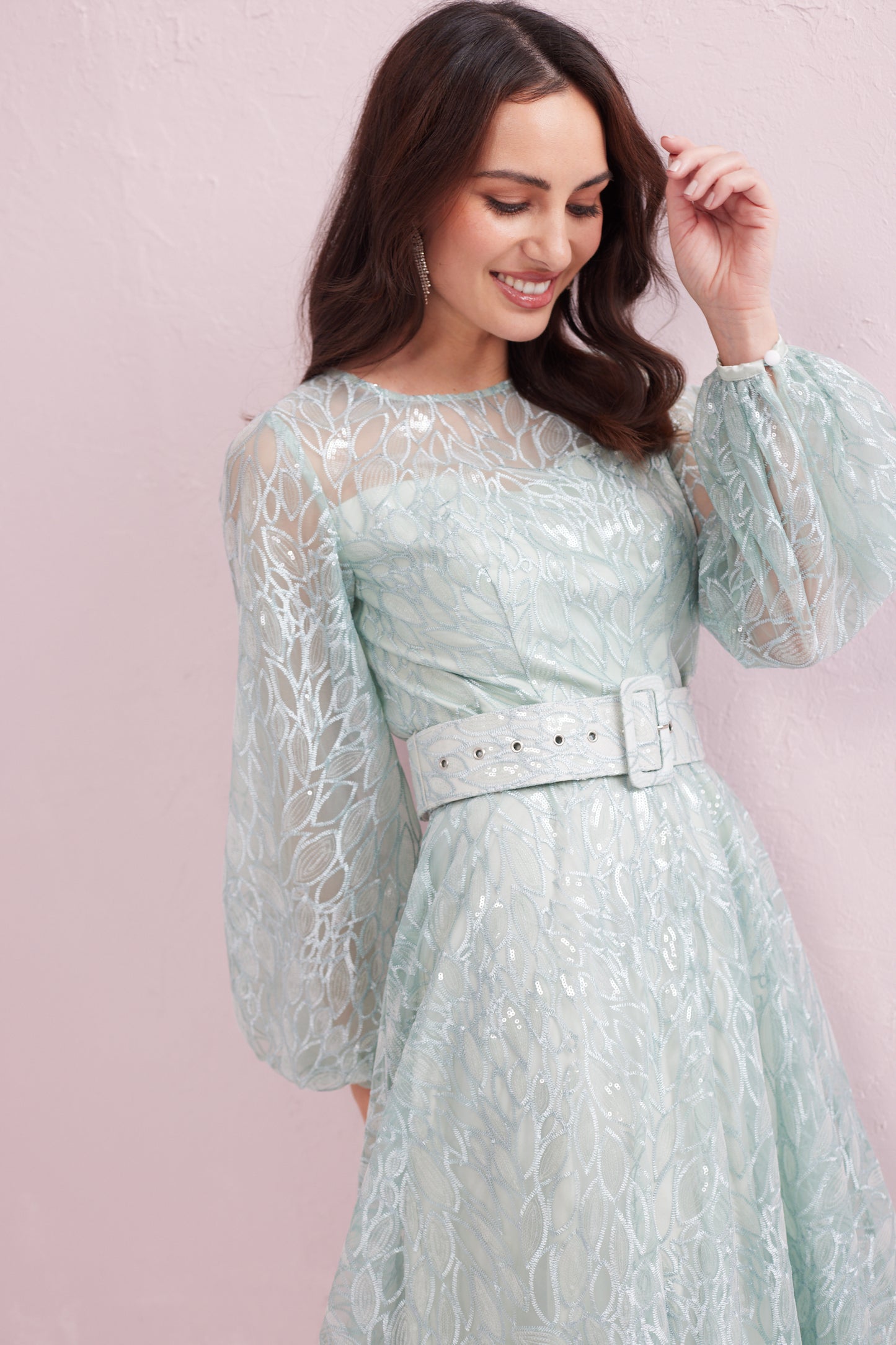 GRACE Mint Sequin and Embroidered Prom Dress. Exclusively from Samantha Jane Boutique.