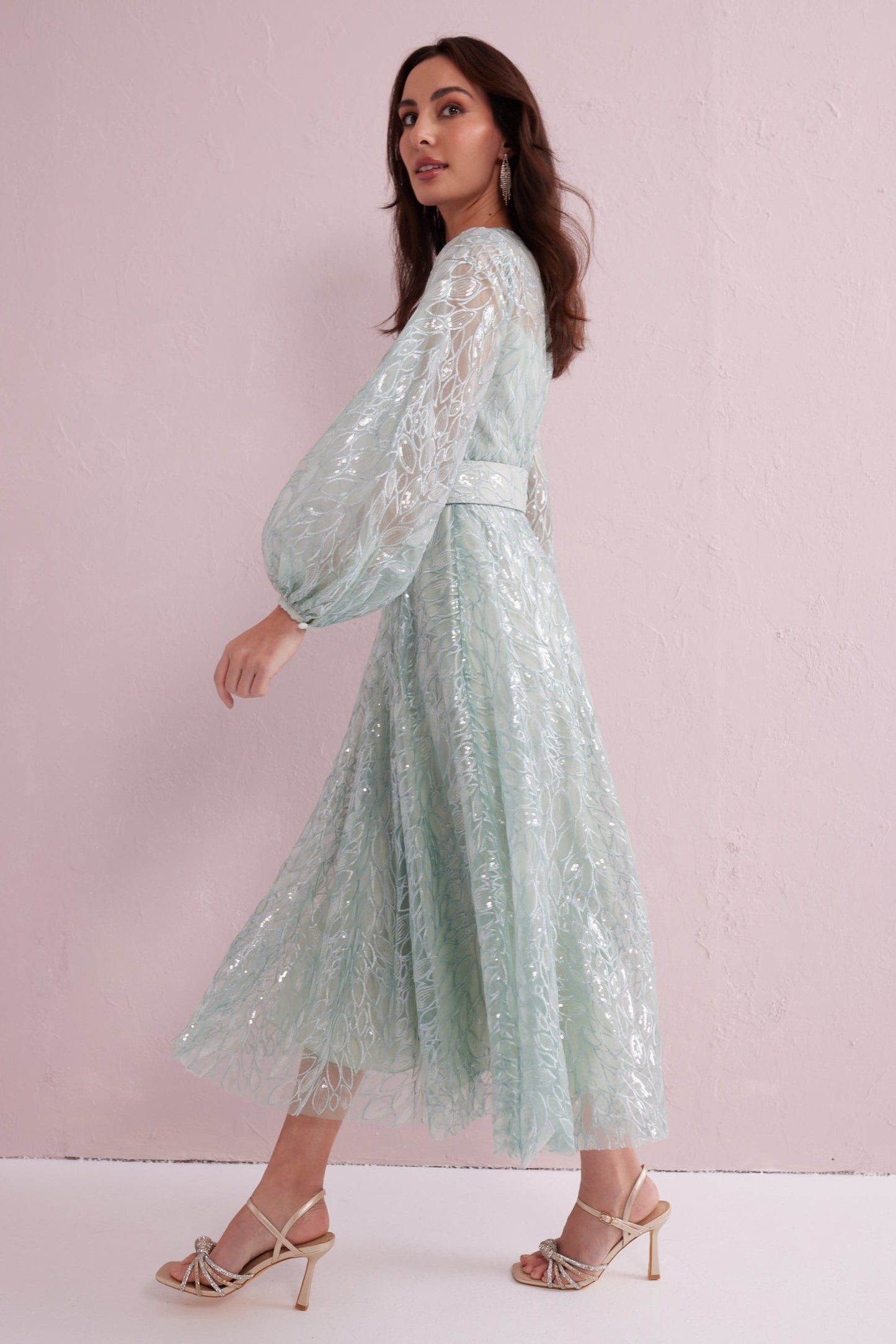 GRACE Mint Sequin and Embroidered Prom Dress. Exclusively from Samantha Jane Boutique.
