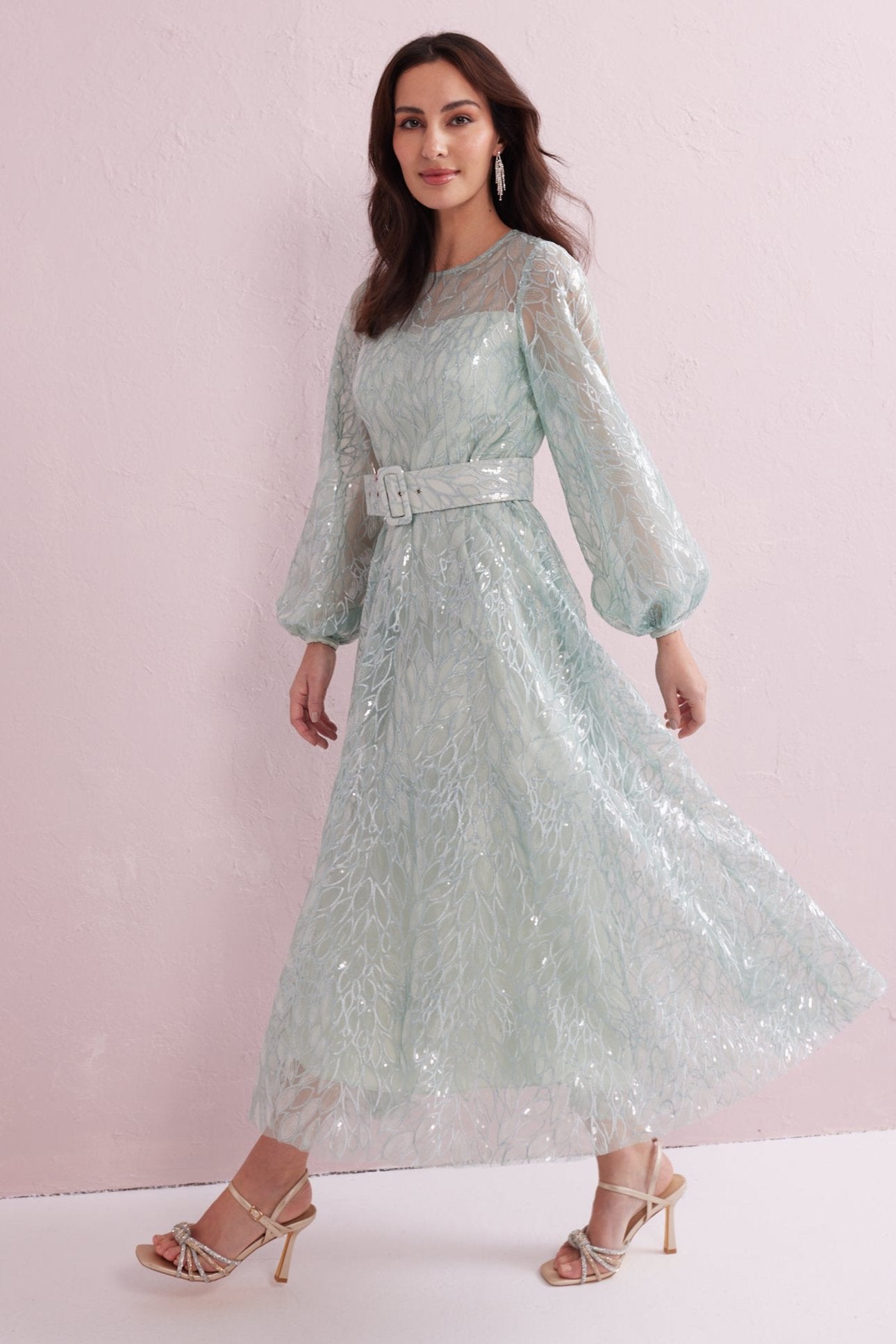 GRACE Mint Sequin and Embroidered Prom Dress. Exclusively from Samantha Jane Boutique.