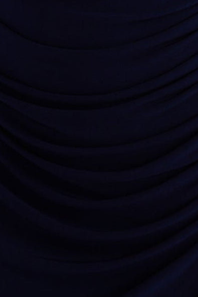 JULIET Navy Draped Bardot Dress. Exclusively Samantha Jane Boutique