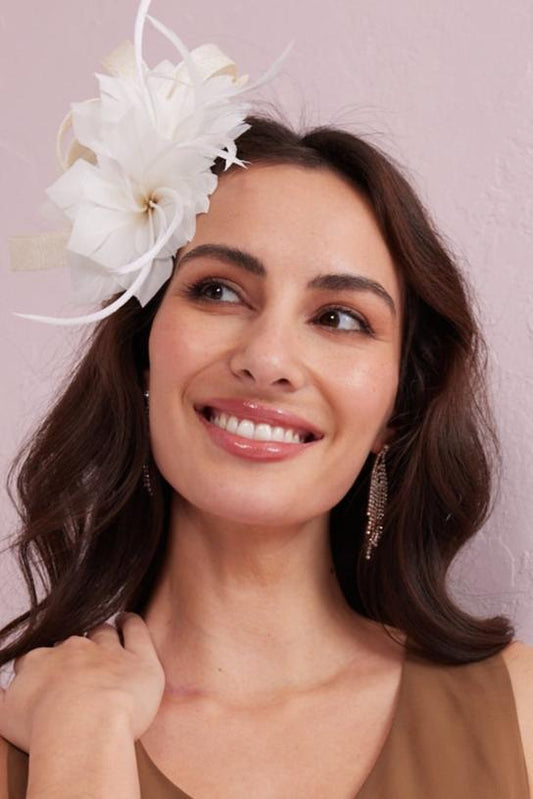 CORDELIA  Ivory Fascinator from Samantha Jane Boutique